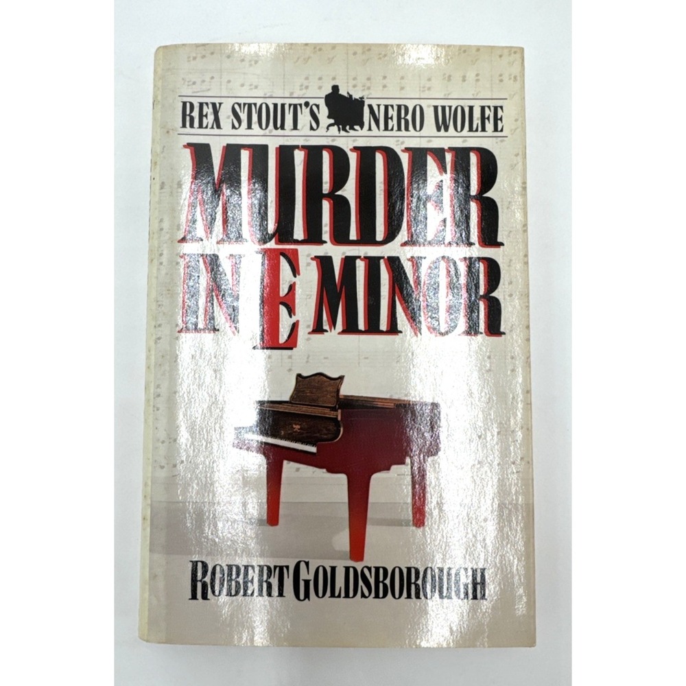 Murder in E Minor  A Nero Wolfe Mystery Goldsborough HC DJ 1986  Signed 1st Ed